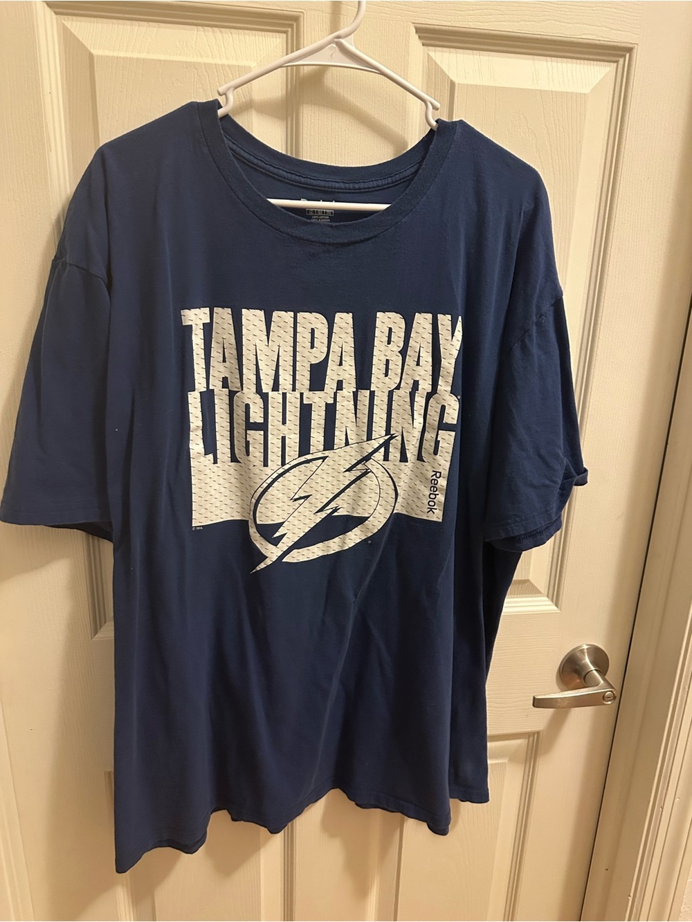 Reebok Navy Blue Tampa Bay Lightning Graphic Short Sleeve Tee